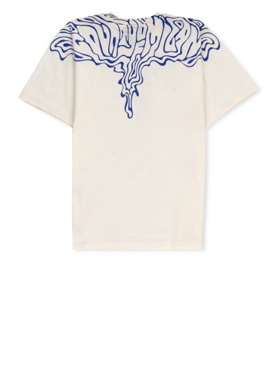 Shop Marcelo Burlon County Of Milan Fluid Wings T-shirt In Avorio