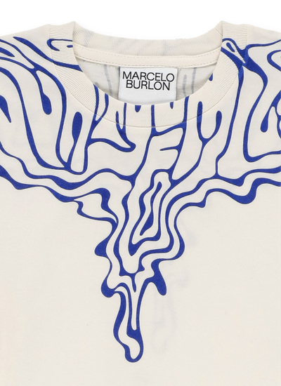 Shop Marcelo Burlon County Of Milan Fluid Wings T-shirt In Avorio
