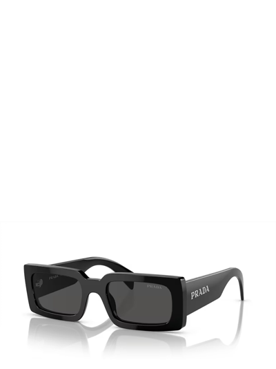 Shop Prada Pr A07s Black Sunglasses