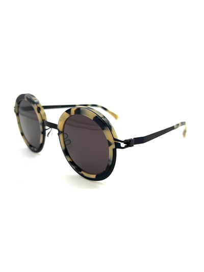 Shop Mykita Phillys Sunglasses In _black/cream Cook