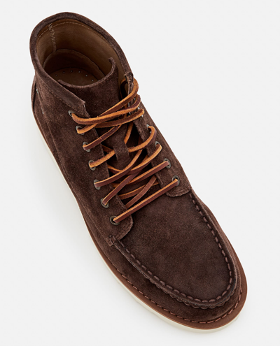 Shop Sebago Tala High Suede Boots In Brown