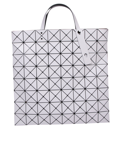 Shop Issey Miyake Lucent Matte L Light Grey Bag In White