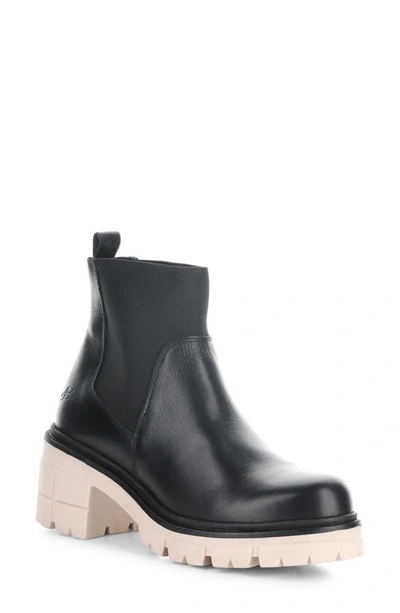 Shop Bos. & Co. Bianc Lug Sole Chelsea Boot In Black/ Pink Feel/ Elastic