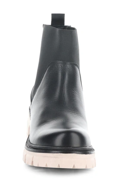Shop Bos. & Co. Bianc Lug Sole Chelsea Boot In Black/ Pink Feel/ Elastic