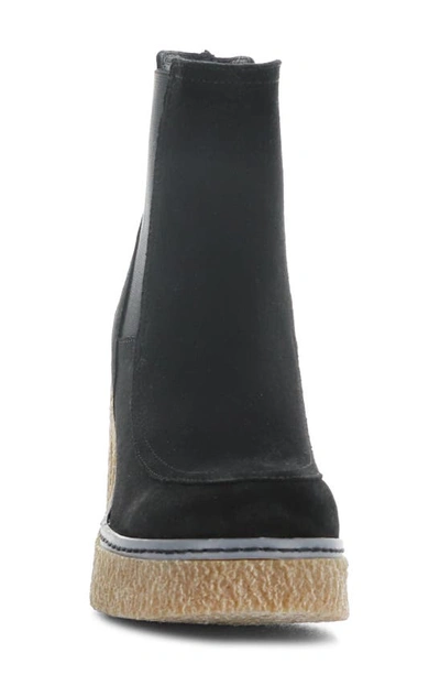Shop Bos. & Co. Papio Waterproof Chelsea Boot In Black Suede/ Elastic