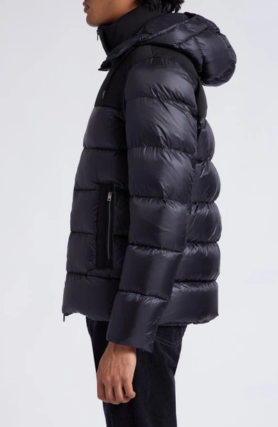Shop Herno Ultralight Nylon & Wool Down Puffer Jacket In Black