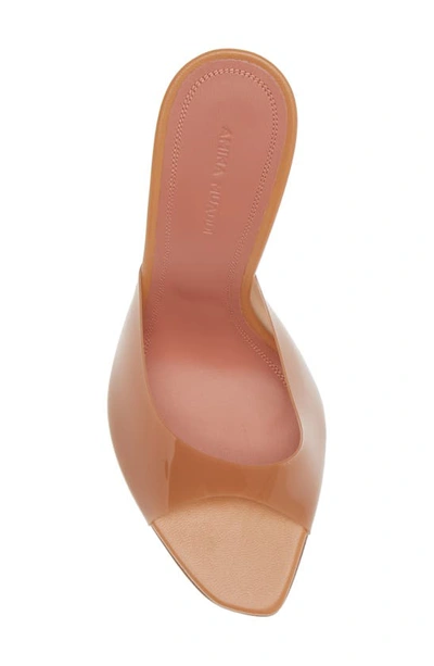 Shop Amina Muaddi Alexa Glass Slipper Slide Sandal In Pvc Nude