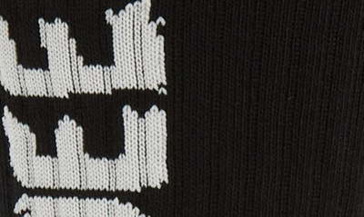 Shop Alexander Mcqueen Graffiti Logo Crew Socks In Black/ Ivory