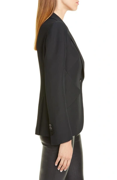 Shop Alexander Mcqueen Leaf Crepe Jacket In Black