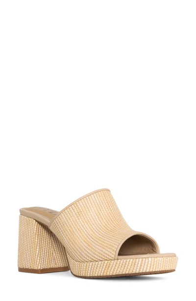 Shop Nydj Dewi Platform Slide Sandal In Natural