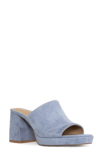 Shop Nydj Dewi Platform Slide Sandal In Blue