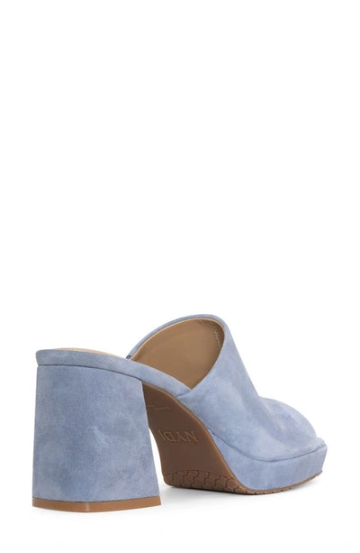 Shop Nydj Dewi Platform Slide Sandal In Blue