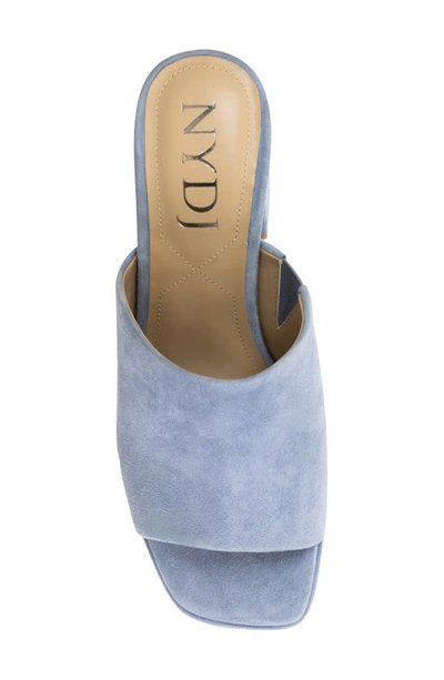 Shop Nydj Dewi Platform Slide Sandal In Blue