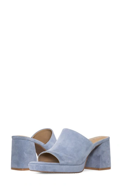 Shop Nydj Dewi Platform Slide Sandal In Blue