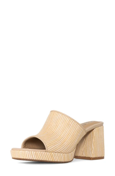 Shop Nydj Dewi Platform Slide Sandal In Natural