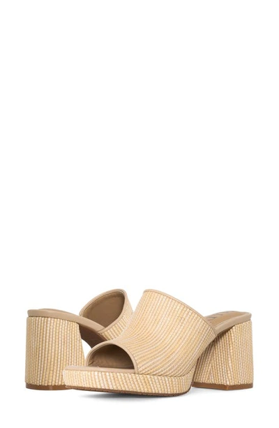 Shop Nydj Dewi Platform Slide Sandal In Natural