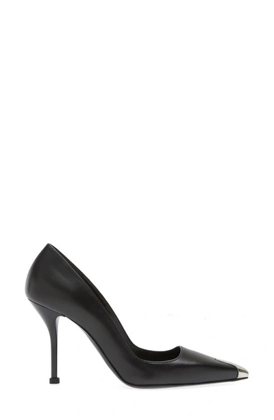 Shop Alexander Mcqueen Punk Pointed Toe Pump In Black