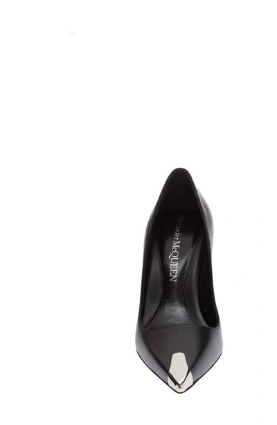 Shop Alexander Mcqueen Punk Pointed Toe Pump In Black