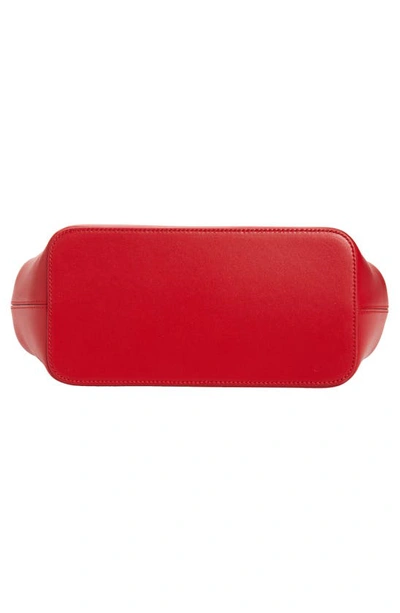 Shop Alexander Mcqueen The Small Peak Leather Shoulder Bag In 6309 Welsh Red