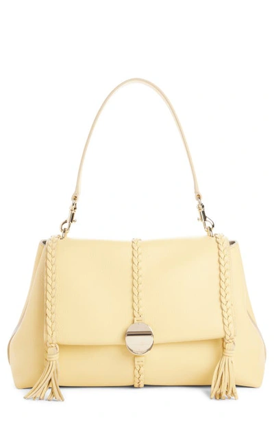 Shop Chloé Medium Penelope Leather Bag In Softy Yellow 752