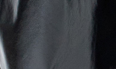 Grey Lab Pleat Faux Patent Leather Pants In Black