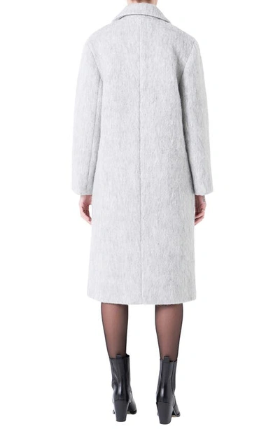 Shop Grey Lab Oversize Longline Wool Blend Coat In Heather Grey