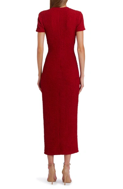 Amanda Uprichard Rosaria Textured Body-con Dress In Wine