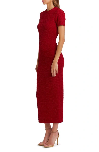 Amanda Uprichard Rosaria Textured Body-con Dress In Wine