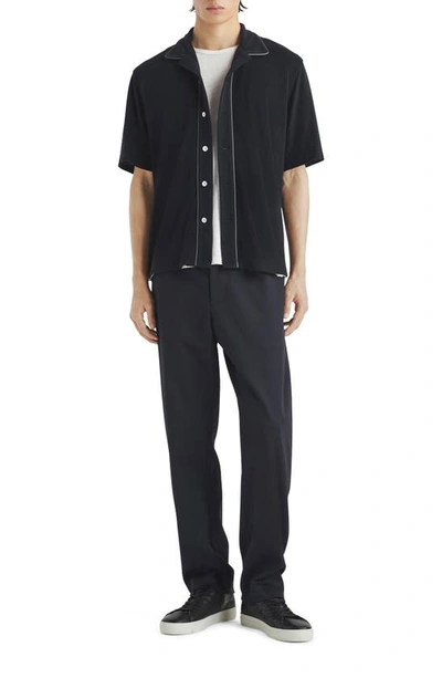 Shop Rag & Bone Avery Terry Cloth Camp Shirt In Black