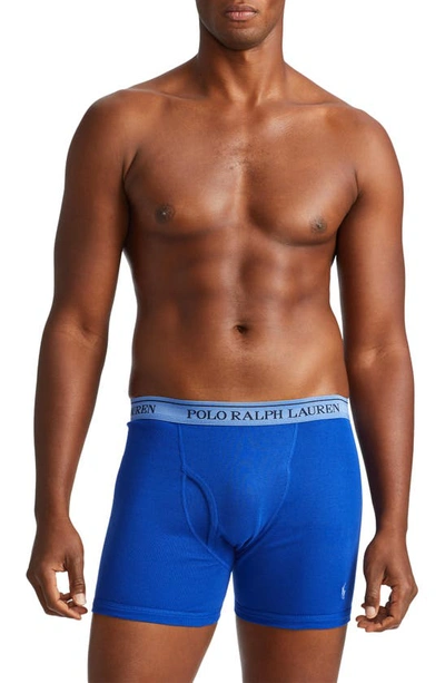 Shop Polo Ralph Lauren Assorted 3-pack Cotton Boxer Briefs In Blue