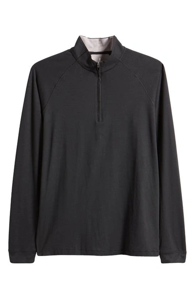 Johnnie-o Freeborne Prep-formance Quarter Zip Pullover In Black