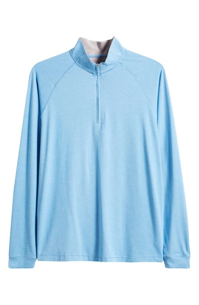 Shop Johnnie-o Freeborne Prep-formance Quarter Zip Pullover In Maliblu