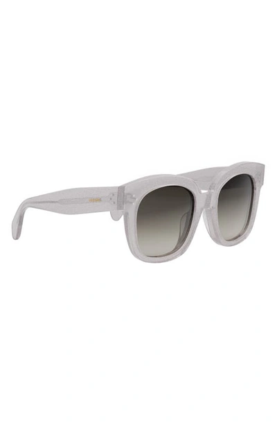 Shop Celine 54mm Square Sunglasses In Grey/ Other / Gradient Smoke