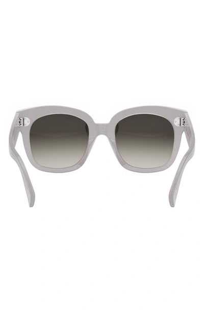 Shop Celine 54mm Square Sunglasses In Grey/ Other / Gradient Smoke
