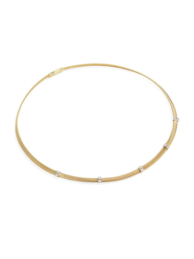 Shop Marco Bicego Women's Masai Two-tone 18k Gold & 0.3 Tcw Diamond Collar Necklace In Yellow Gold