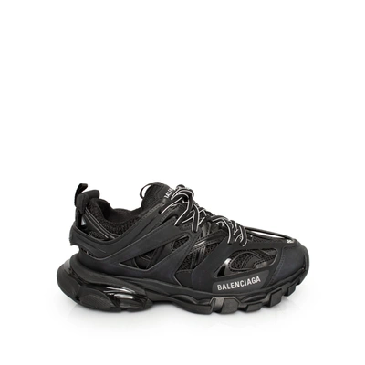 Balenciaga Track Rubber And Mesh Sneakers In Black
