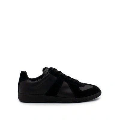 Shop Maison Margiela Replica Leather Sneakers