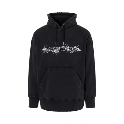 Shop Givenchy Barbed Wire With G Tufting Washed Hoodie