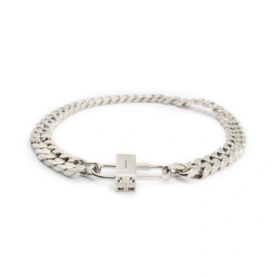 Shop Givenchy G Chain Lock Small Necklace Silver