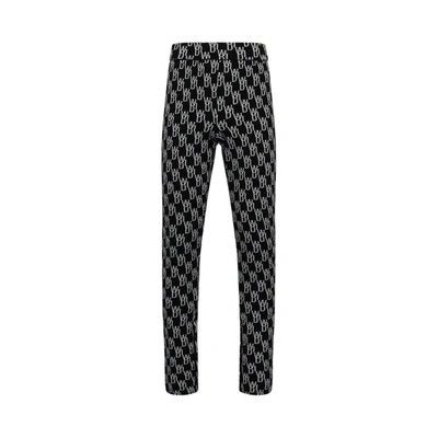 We11 Done Black Jacquard Lounge Pants