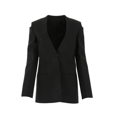Givenchy Collarless Single-breasted Jacket In Black