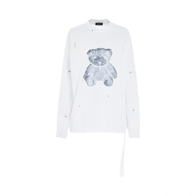 Shop We11 Done Pearl Necklace Teddy Long Sleeve T-shirt