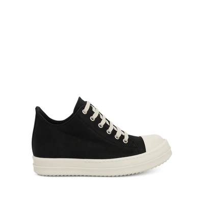 Shop Rick Owens Low Greywolf Leather Sneakers