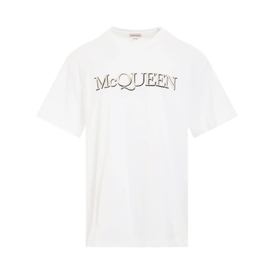 Shop Alexander Mcqueen Logo Embroidered T-shirt
