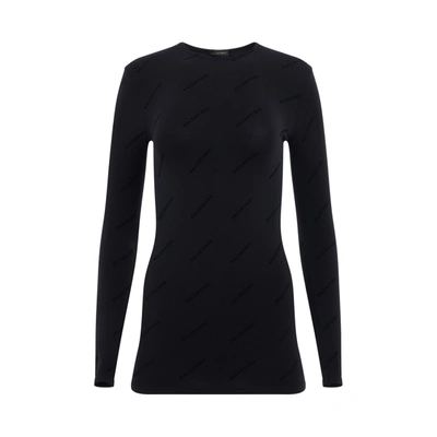 Balenciaga All Over Logo Flock Top