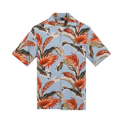 Shop Maison Margiela Short Sleeved Flower Print Shirt