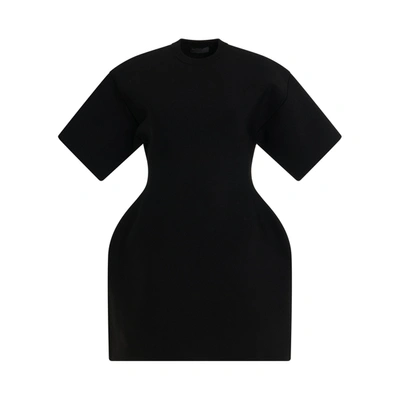 Shop Balenciaga Hourglass Short Sleeve Dress