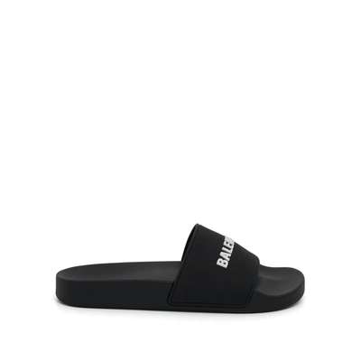 Shop Balenciaga 3d Logo Pool Slide Sandal