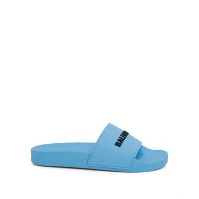 Shop Balenciaga 3d Logo Pool Slide Sandal