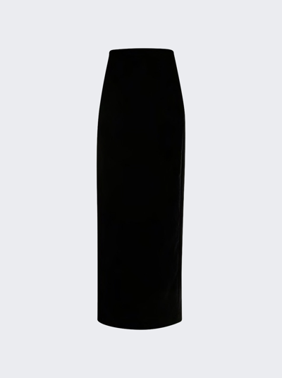 Shop Wardrobe.nyc Velvet Column Skirt In Black